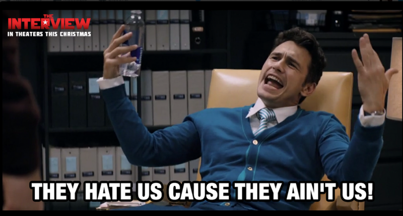 James Franco plays Dave Skylark, a bumbling talk show host (@TheInterview/Twitter) 