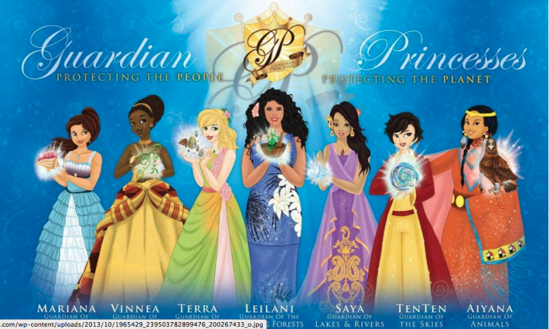 The Guardian Princesses, created by Professor Shigematsu, are multi-ethnic superheroines that help save the planet. (Setsu Shigematsu)