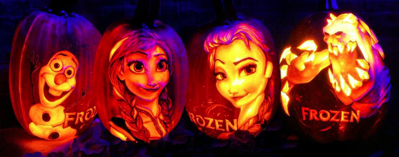 Frozen characters on pumpkins (Rise of The Jack O'Lanterns)