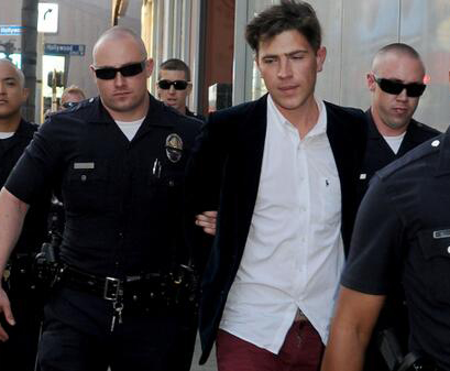 Cops arrest Vitalii Sediuk after attacking Brad Pitt (@Variety/ Twitter) Cops arrest Vitalii Sediuk after attacking Brad Pitt (@Variety/ Twitter)