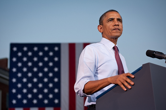 President Obama pleaded with Ferguson residents and law enforcement to show restraint after a grand jury did not indict an officer in Michael Brown's death. (Christopher Dilts/Creative Commons)