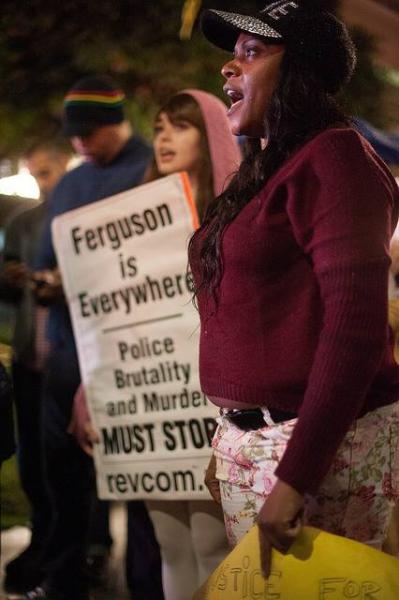 Demonstrators gather in L.A. (Charlie Magovern/Neon Tommy)