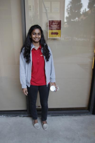 Varsha Venugopal, computer science student and OIS employee. (Belinda Cai/Neon Tommy)