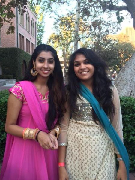 Volunteers at AIS' Diwali event. (Jessica Moulite/Neon Tommy)