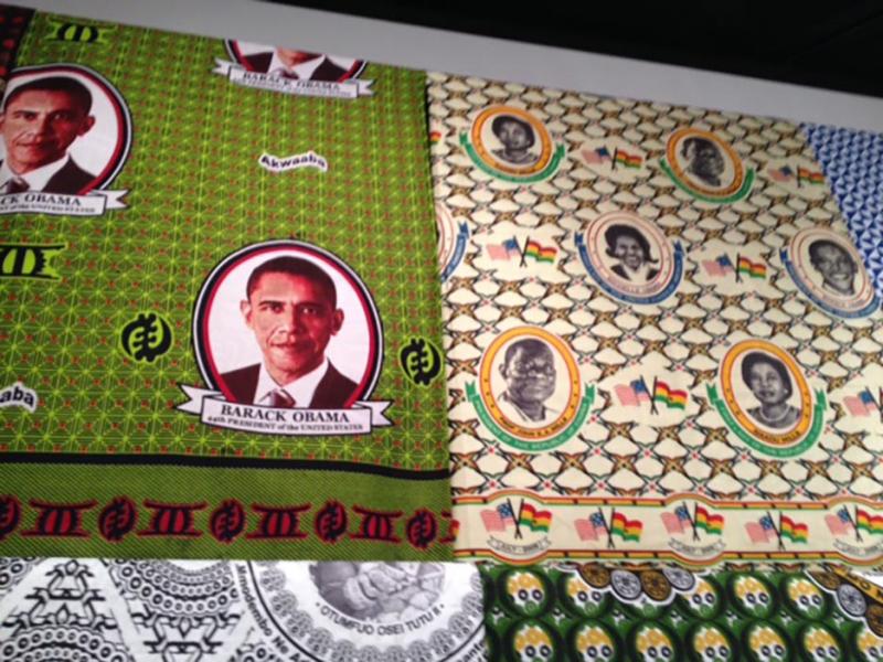 Barack and Michelle Obama inspired fabric designs during their visit to Ghana (Vanessa Okoth-Obbo/Neon Tommy) Barack and Michelle Obama inspired fabric designs during their visit to Ghana (Vanessa Okoth-Obbo/Neon Tommy)