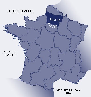 France's Picardy region north of Paris, where authorities are hunting for Wednesday's attackers (Creative Commons).