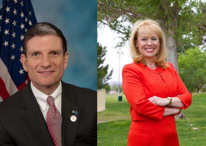 Current Republican incumbent Joe Heck (left) is being contested by the Democratic underdog Erin Bilbray (right). (Rep Joe Heck/Facebook and Erin Bilbray for Congress/Facebook) 