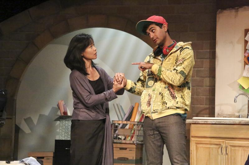 Ilana (Tess Lina) and Suresh (Kapil Talwalkar) push each other to the limit. Photo by Michael Lamont.