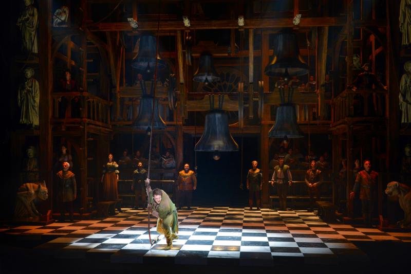 Michael Arden as Quasimodo with the cast of "The Hunchback of Notre Dame" (Kevin Berne/La Jolla Playhouse) Michael Arden as Quasimodo with the cast of "The Hunchback of Notre Dame" (Kevin Berne/La Jolla Playhouse)