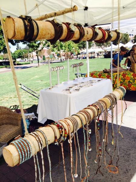 Tevebaugh sets up an eye catching booth (Cassidy Waters)