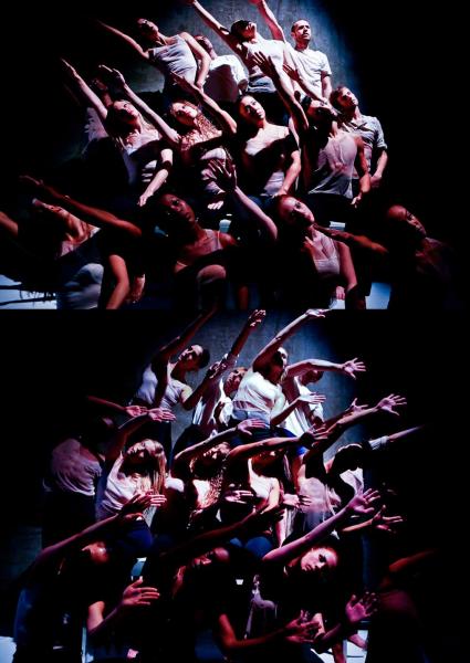 L.A. Contemporary Dance Company ensemble in "Into the Fray" (Photo by Taso Papadakis) L.A. Contemporary Dance Company ensemble in "Into the Fray" (Photo by Taso Papadakis)