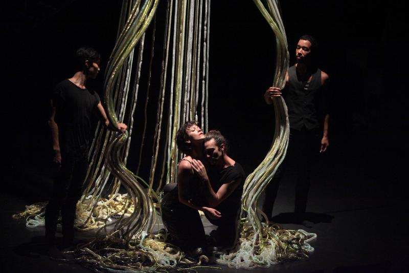 Hiroki Ichinose, Cori Kresge, Silas Riener and Rashaun Mitchell in "Performance" (Photo courtesy of REDCAT)