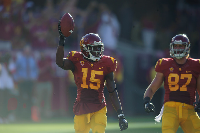 Nelson Agholor was on fire and in rhythm with Kessler the entire game (Charlie Magovern/Neon Tommy). Nelson Agholor was on fire and in rhythm with Kessler the entire game (Charlie Magovern/Neon Tommy).