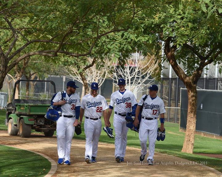  Brett Anderson, Clayton Kershaw, Brandon McCarthy, and A.J. Ellis will all play important aspects to the Dodgers' success this season (Los Angeles Dodgers/Facebook).