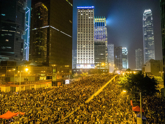 More than 100,000 protesters are occupying Central, Hong Kong. (Pasu Au Yeung / Flickr Creative Commons)