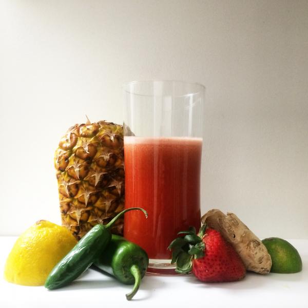 The contents of a typical lunch juice while on my juice fast. (Marisa Zocco / Neon Tommy)