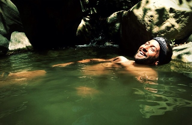 #OneDayDirtier campaign founder Cody Creighton (@Creigh on Instagram) bathes in Los Padres National Forest