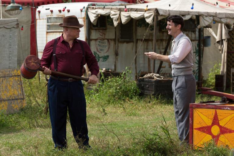 Dell (Michael Chiklis) tests his strength and his patience with Stanley (Denis O'Hare). (FX) Dell (Michael Chiklis) tests his strength and his patience with Stanley (Denis O'Hare). (FX)