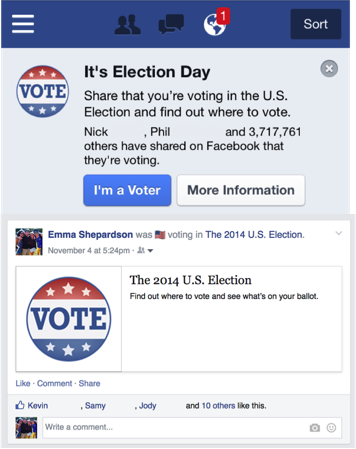 2014 Election Day Announcement from Facebook (Emma Shepardson)