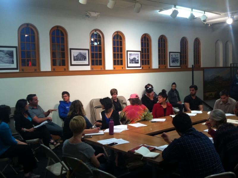 The Northeast Los Angeles Coalition met at Eagle Rock City Hall Tuesday 5/12. (Sara Tiano/Neon Tommy)