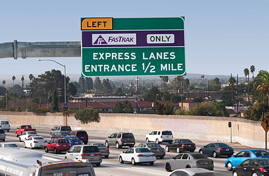 Fastrak or not, 110 commuters are still stuck in traffic. (blogs.kcrw.com)