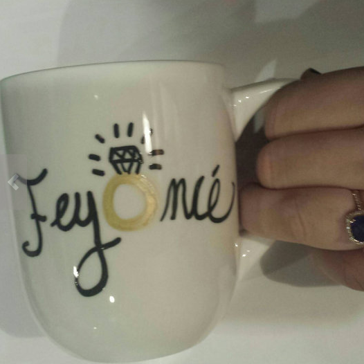 A Feyoncé mug from Etsy (etsy.com). A Feyoncé mug from Etsy (etsy.com).