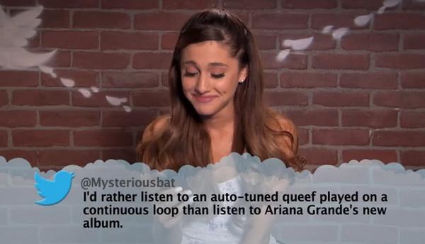 Ariana Grande Mean Tweet (Twitter, @mtvuk)