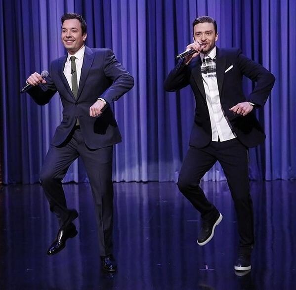 Jimmy Fallon and Justin Timberlake (Twitter/ @borisprovkin)