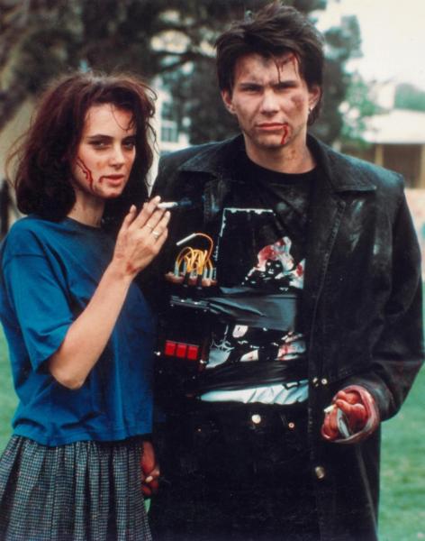 Winona Ryder and Christian Slater as Veronica Sawyer and JD in "Heathers" (1989). Winona Ryder and Christian Slater as Veronica Sawyer and JD in "Heathers" (1989).