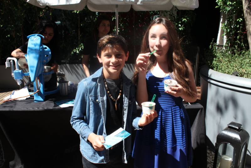 Jackie and Ethan from "Every Witch Way" trying out Ice Cream Lab (Moera Ainai/Neon Tommy).