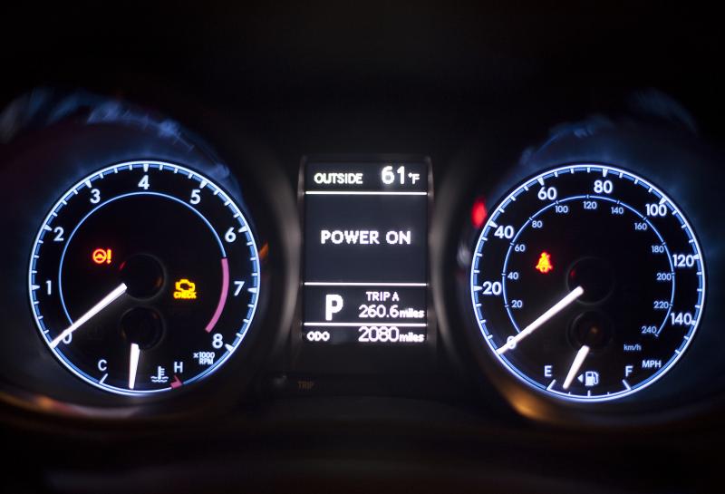The Corolla S exclusive sport gauge cluster. (Amou "Joe" Seto/Neon Tommy)