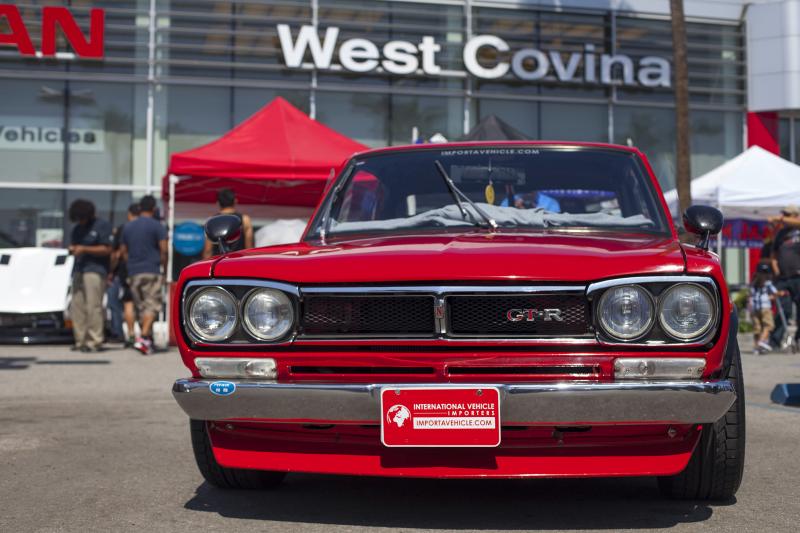 A Skyline GT-R sits in front of the Nissan West Covina showroom. (Amou "Joe" Seto/Neon Tommy) A Skyline GT-R sits in front of the Nissan West Covina showroom. (Amou "Joe" Seto/Neon Tommy)