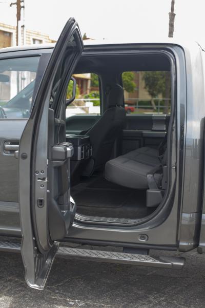 The large rear seat on the F-150 crew cab (Amou "Joe" Seto/Neon Tommy) The large rear seat on the F-150 crew cab (Amou "Joe" Seto/Neon Tommy)