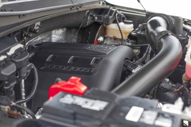 The F-150's 3.5L Ecoboost V6 is incredibly powerful and provides torque in large, meaty slices (Amou "Joe" Seto/Neon Tommy) The F-150's 3.5L Ecoboost V6 is incredibly powerful and provides torque in large, meaty slices (Amou "Joe" Seto/Neon Tommy)