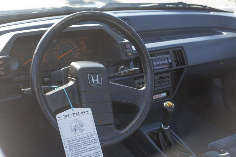 A showroom-fresh Honda Prelude, still bearing the instructional tags from the dealership. (Amou "Joe" Seto/Neon Tommy) A showroom-fresh Honda Prelude, still bearing the instructional tags from the dealership. (Amou "Joe" Seto/Neon Tommy)