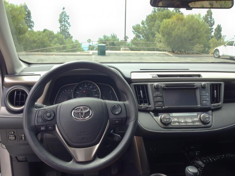 The RAV4 gets a sporty 3-spoke steering wheel which appears to be similar to the one from the Corolla S. (Amou "Joe" Seto/Neon Tommy)