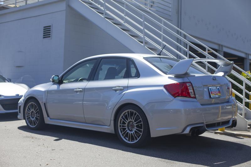 The large rear wing on the WRX STI is trademark of the car (Amou "Joe" Seto/Neon Tommy)