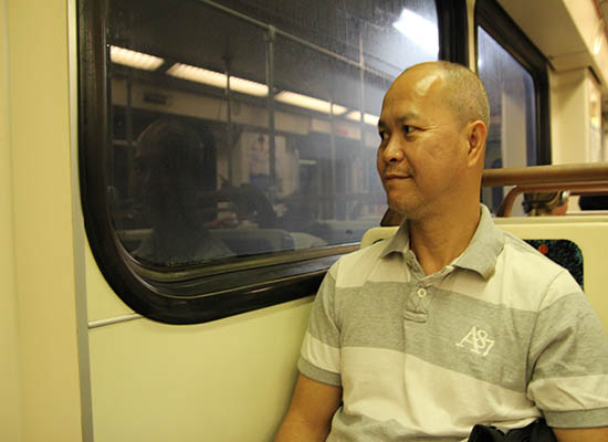 Vedeves on his daily commute. (Brenna Devanney/Annenberg Media) Vedeves on his daily commute. (Brenna Devanney/Annenberg Media)