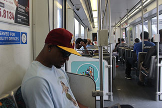 Evan King, 36, has been a patron of the LA Metro for about a year (Helen Floersh/Annenberg Media)