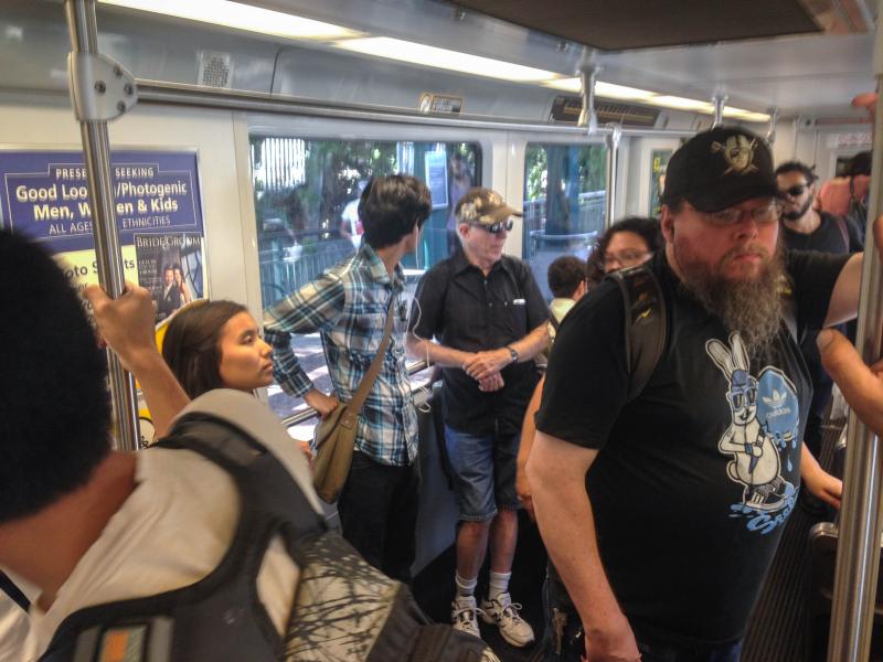 Elizabeth Queen rides the metro from Long Beach to Pasadena (Caitlyn Hynes / Annenberg Media)