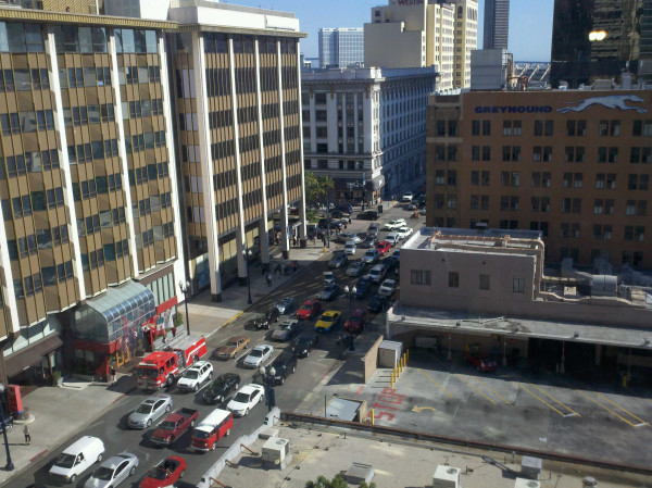 Twitpic user Bruticus offers a view of Downtown San Diego this afternoon. Twitpic user Bruticus offers a view of Downtown San Diego this afternoon.