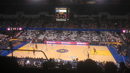 The Sports Arena is playing host to UCLA men's basketball this season, but the team is on the road during the liquor license suspension.