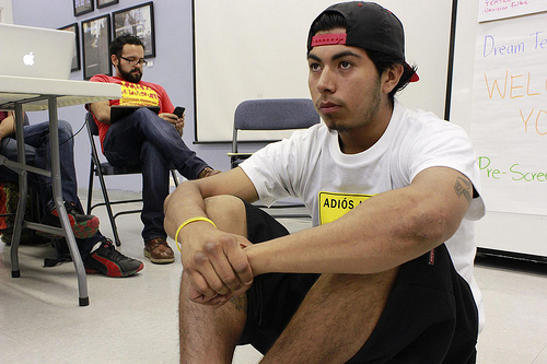 An illegal immigrant learns about President Obama's deferred action program at an event in October 2012. (Shako Liu/Neon Tommy)