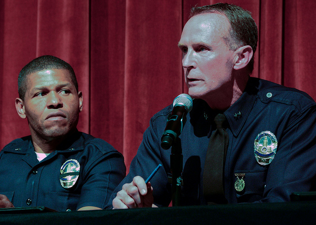 LAPD Commander Bill Scott and Deputy Chief Bob Green. (Alan Mittelstaedt/Neon Tommy) LAPD Commander Bill Scott and Deputy Chief Bob Green. (Alan Mittelstaedt/Neon Tommy)