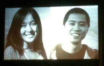 Ying Wu (left) and Ming Qu (right) from the April 18 memorial on campus