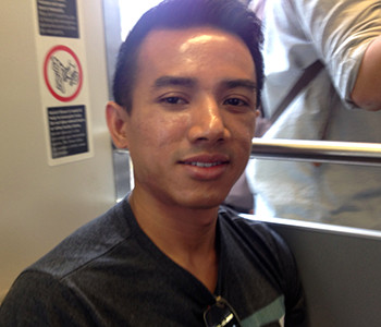 Kadek Rabindra, L.A. Metro rider. (Michael Radcliffe / Annenberg Media)