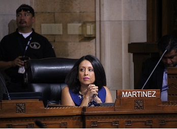 Councilwoman Nury Martinez expressed frustration at the slow progress of reforms to vending laws (Kevin Walker/ Annenberg Media)