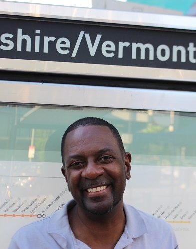 Cooper travels 60 miles a day on Metro buses and trains. (Kevin Walker/Annenberg Media