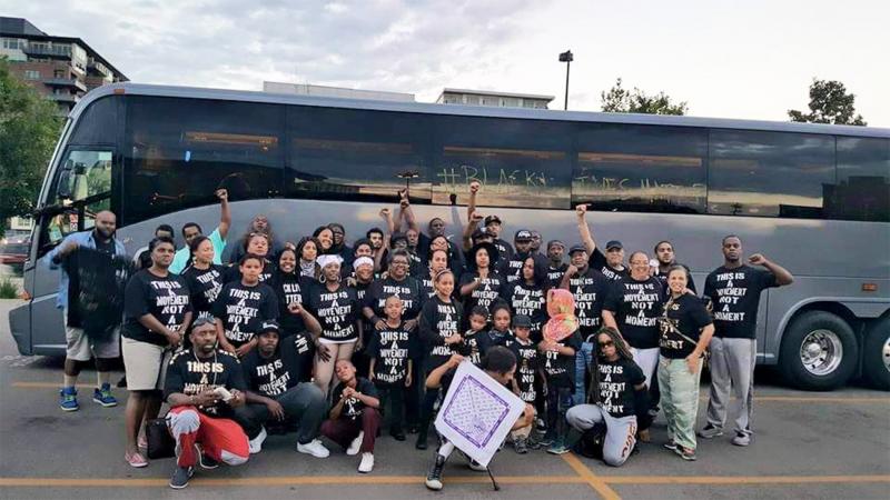 Black Lives Matter activists on a Freedom Ride to Cleveland (courtesy of Shamell Bell)