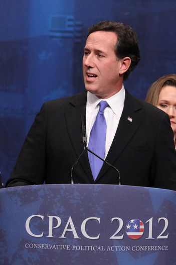 Santorum at CPAC 2012/Photo by markn3tel via Creative Commons